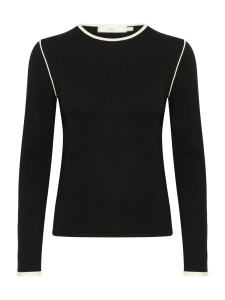 InWear Pulover SaccoIW negru alb