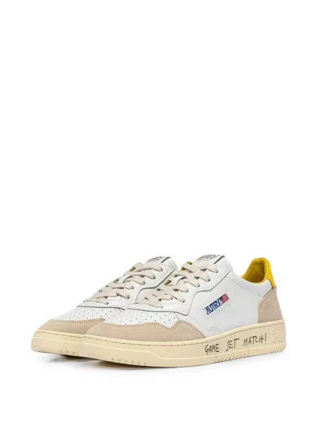 Sneakerși Autry din piele de căprioară alb