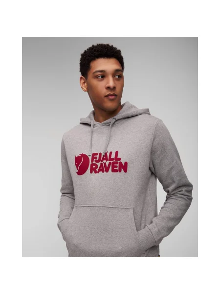 Pulover Fjallraven cu autograf gri
