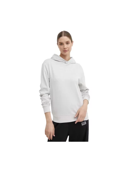 Bluza z kapturem Emporio Armani Ea7 z logo szara