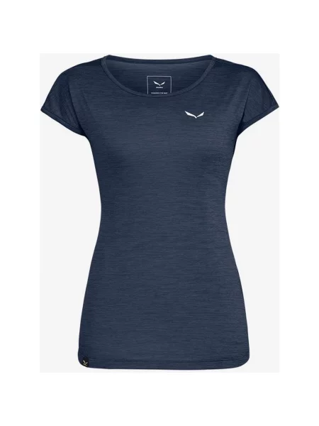 Salewa Puez Melange Dry T-shirt z krótkim rękawem ciemnoniebieski 38 niebieska