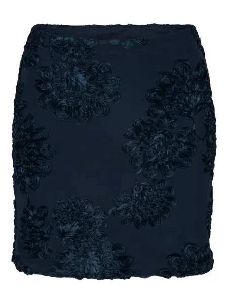 Fusta mini Rotate Birger Christensen cu model floral plasă albastru