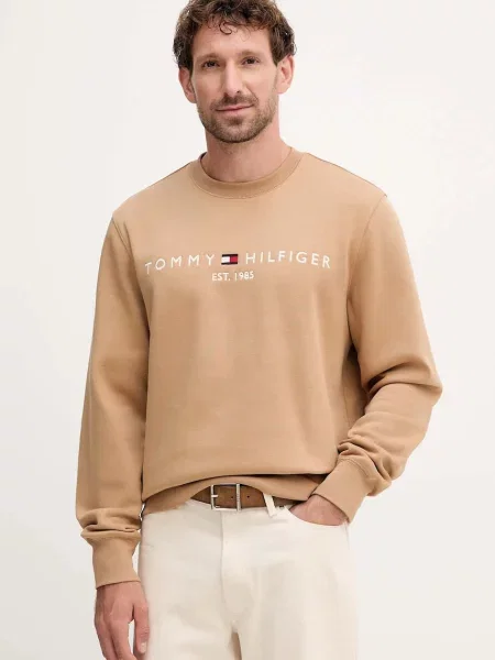 Суитчър Tommy Hilfiger с апликация бежово