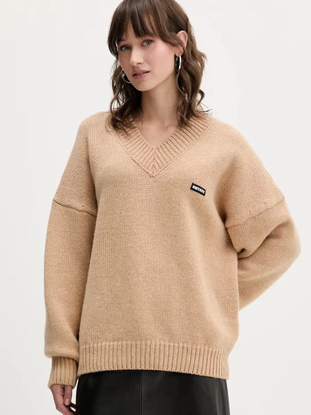 Rotate pulover de lână bej