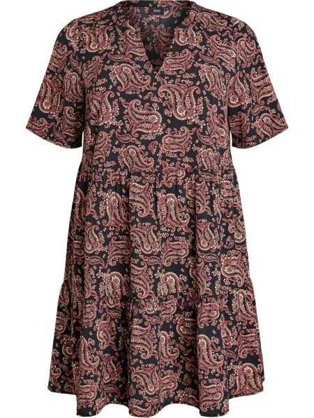 Zizzi Rochie Vanni crem / maro negru