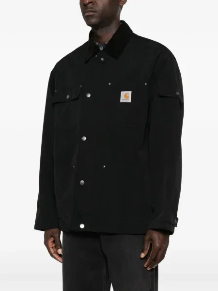 Manšestrová s límcem bunda Carhartt Wip černá