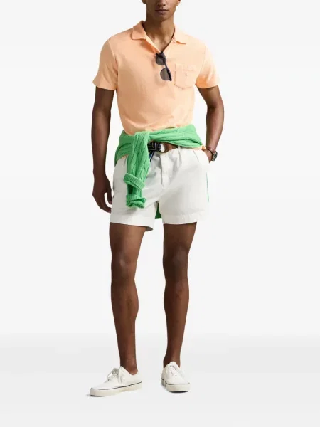 Dlouhé lněné kalhoty Polo Ralph Lauren bílé