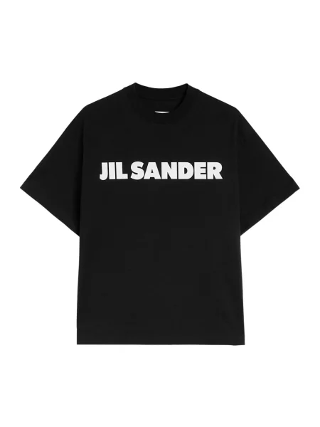 Koszulka Jil Sander z logo czarna