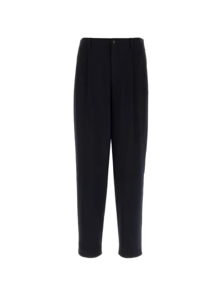 Pantaloni Giorgio Armani din jerseu albastru