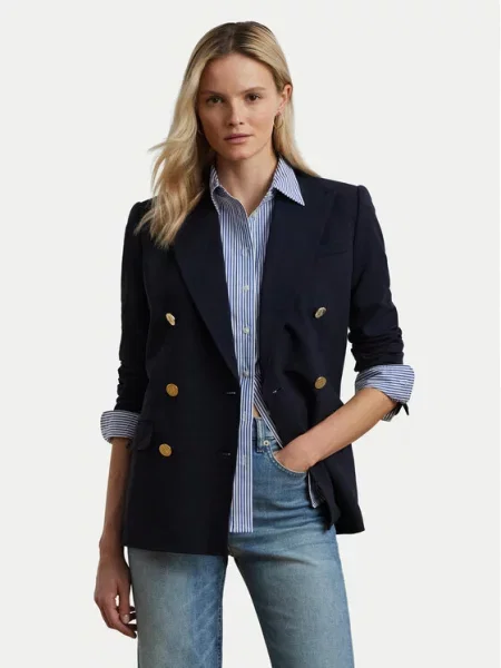 LAUREN RALPH LAUREN Sakoi Straight Fit tamnoplava
