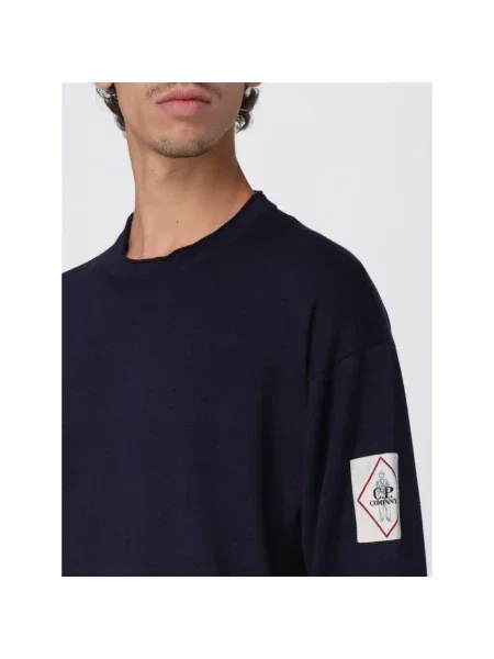 Dzianinowy sweter C.p. Company niebieski