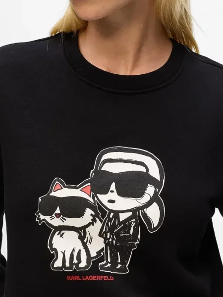 Свитер Karl Lagerfeld с принтом черный