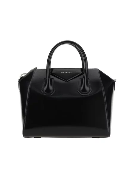 Mała torebka skórzana Givenchy Antigona skórzana w geometryczne wzory czarna