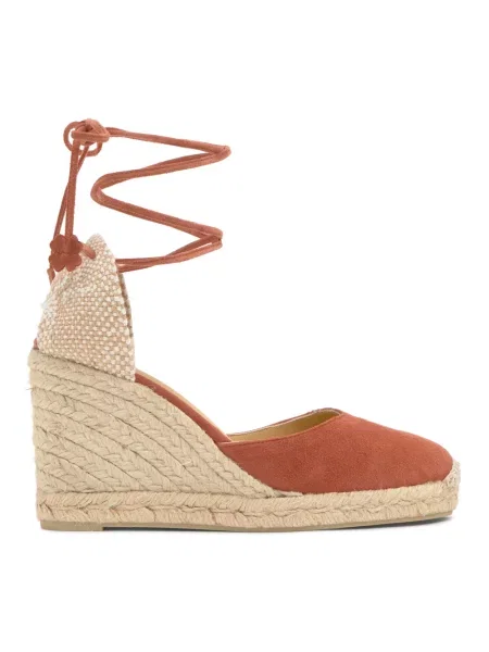 Espadryle Castaner skórzane czerwone