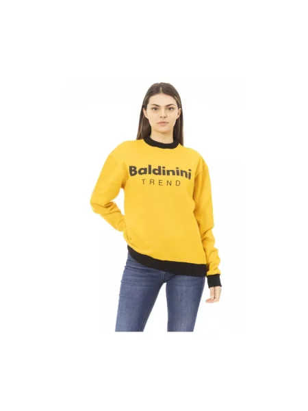 Bluza z kapturem Baldinini z kapturem z długim rękawem żółta