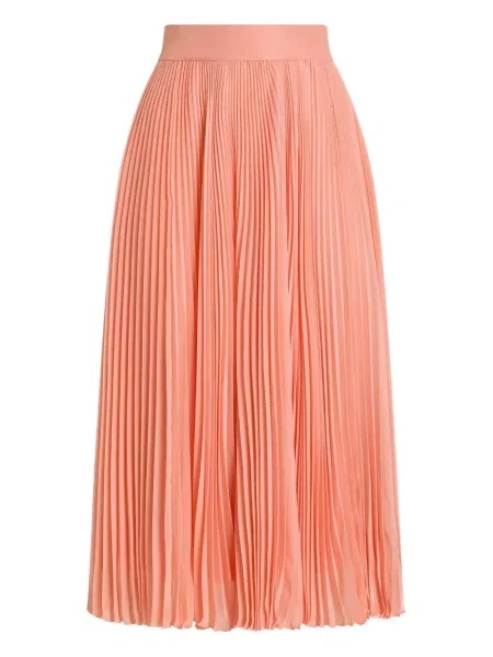 Fusta plisata Dolce & Gabbana plisată până la genunchi roz
