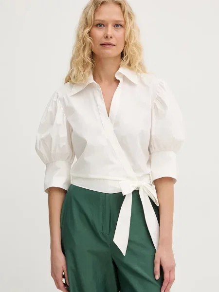 Twinset bluzka kopertowa z beżowa