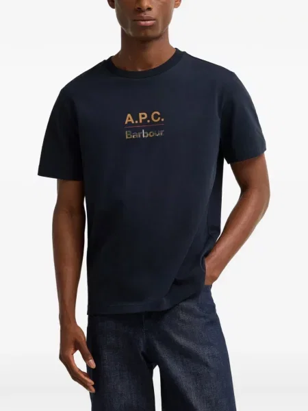 Tricou Barbour cu imagine albastru