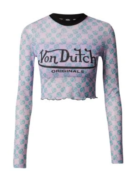 Von Dutch Originals Póló AKELA jáde / rózsaszín / fekete