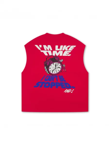 Tricou Timeout azur / mov zmeură / roșu intens alb