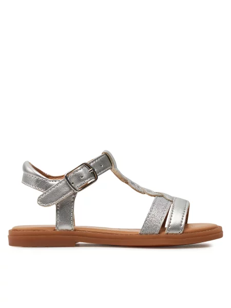 Sandály Geox J Sandal Karly Girl M Stříbrná