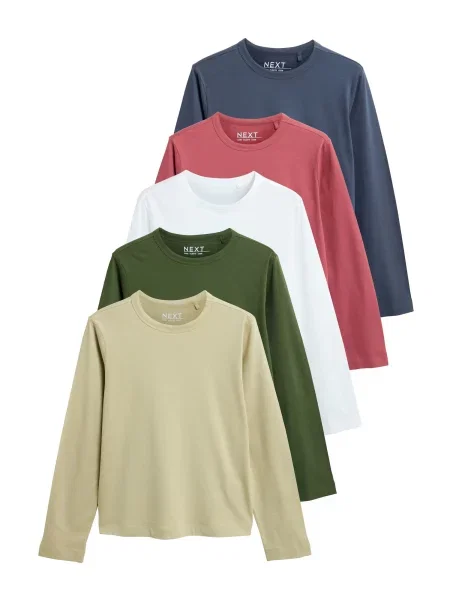 Next Tricou bej / bleumarin / oliv / roz alb
