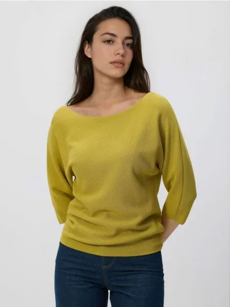 Reserved Sweter z wiskozą zielony