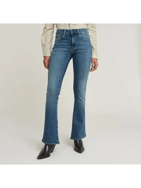 Jeansy rozkloszowane z 5 G-star Raw niebieskie