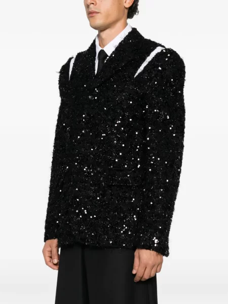 Geacă Comme Des Garcons Homme Plus cu paiete negru