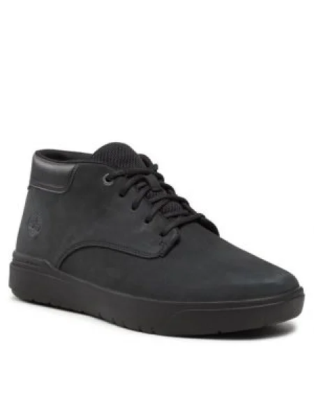 Šnurovacie kožené čižmy Timberland čierna