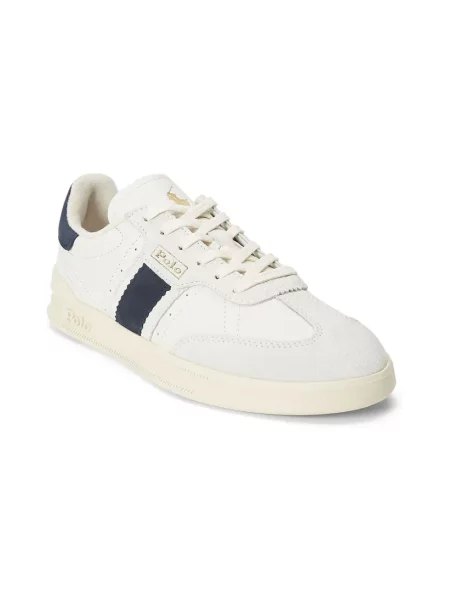 Sneakersy z prawdziwej skóry Polo Ralph Lauren białe