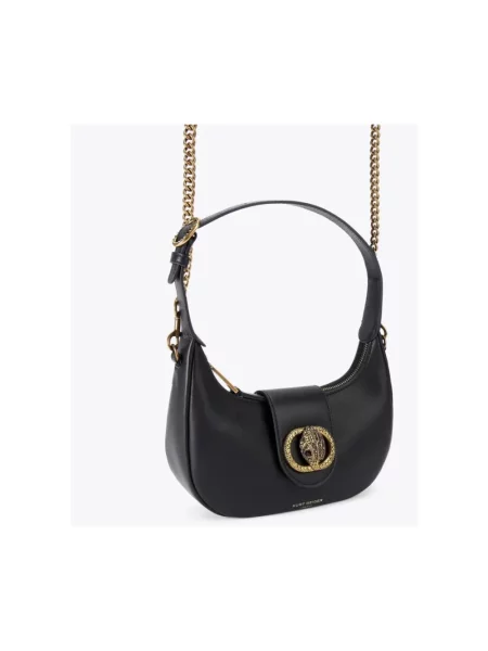 Torebka hobo Kurt Geiger London skórzana biznesowa czarna