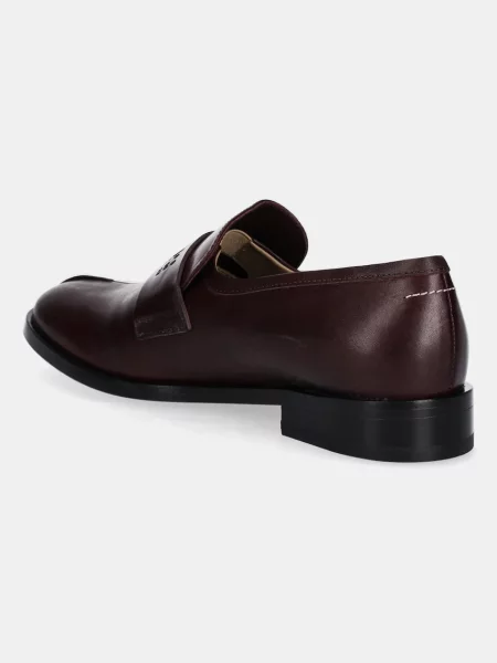 Кожаные мокасины Mm6 Maison Margiela бордовые