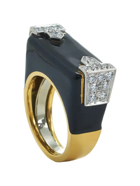 Inel David Webb negru