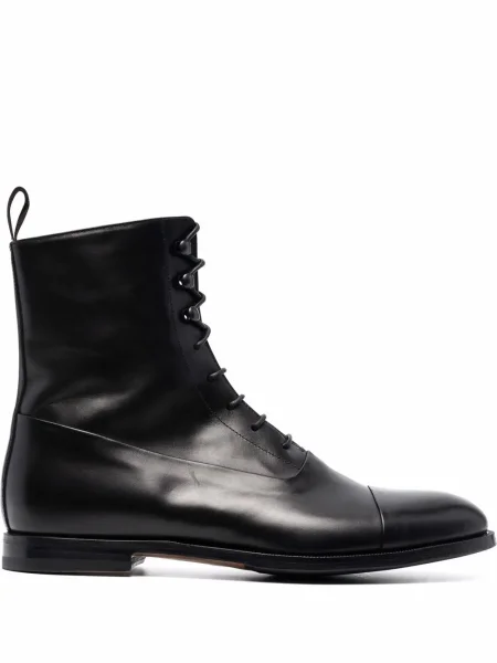 Botine Scarosso cu șireturi din dantelă negru