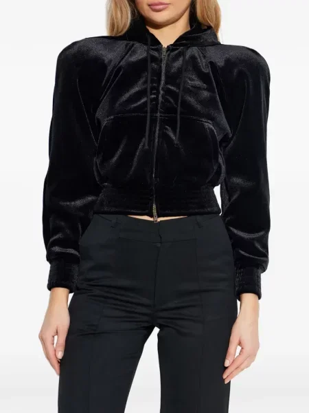 Hanorac cu glugă Vetements cu glugă negru