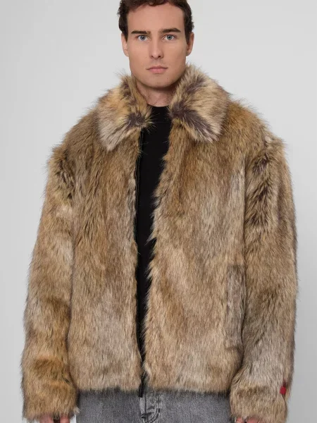 Шуба Hugo бежева