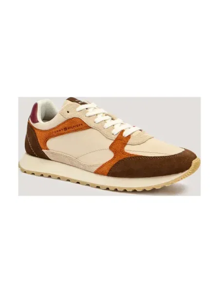 Tommy Hilfiger Sneakers New Runner | piele întoarsă bej