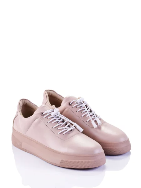 Кожаные кеды Derisan бежевые