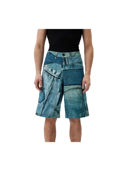 Szorty jeansowe Versace Jeans Couture niebieskie