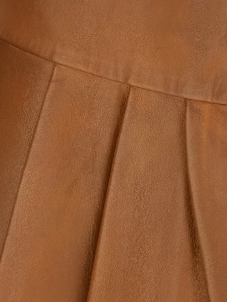 Spódnica skórzana Iceberg brązowa