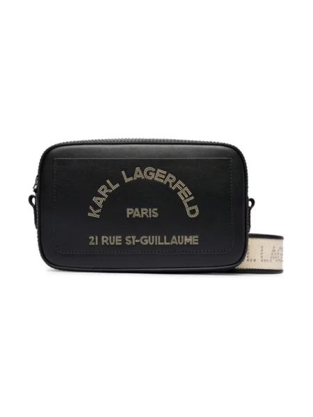 Karl Lagerfeld torebka crossbody skórzana czarna