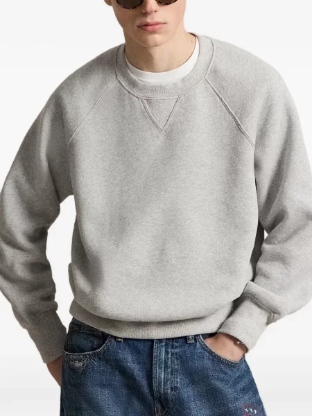 Флийс обратим суичър с цип Polo Ralph Lauren с автограф синьо