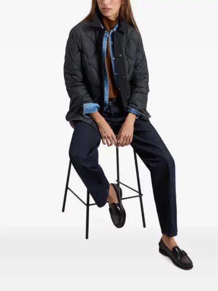 Matlasat geacă Woolrich cu guler de stand-up negru