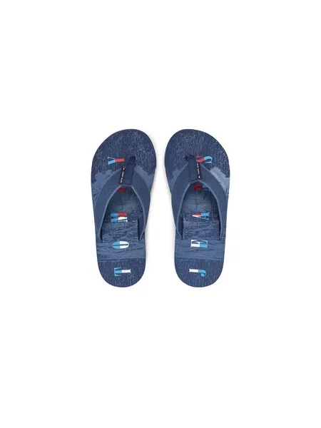 Žabky Tommy Jeans Elevated Beach Sandal velvet blue modré