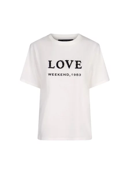 Koszulka Max Mara Studio z krótkim rękawem biała