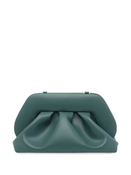 Geantă plic Themoirè drapată verde