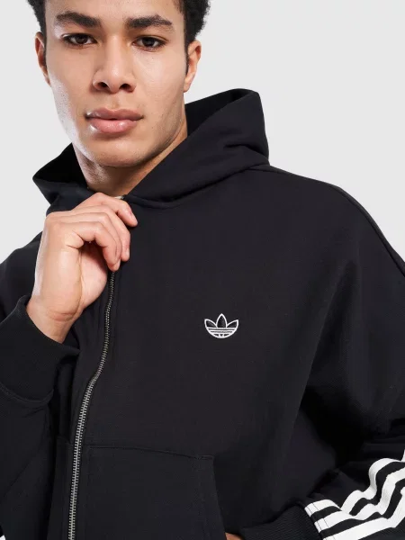 Adidas Bluza Rozpinana Z Kapturem Signature czarna