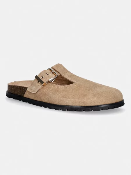 Steve Madden șalpi mocasini pentru femei din piele întoarsă Atticus bej