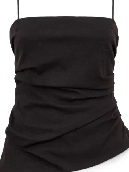 Top Simkhai cu volane negru